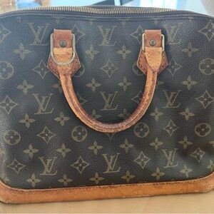 Louis Vuitton Monogram Black and Tan Bag